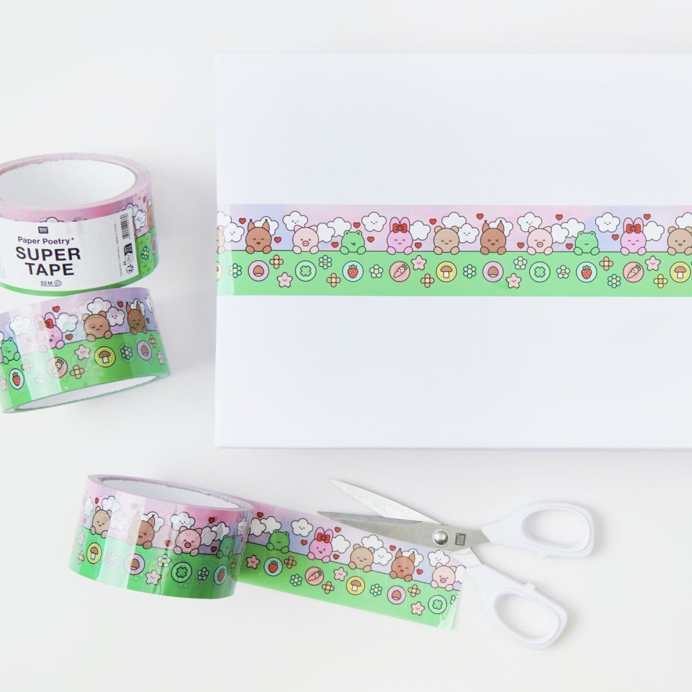 Taśma pakowa Chingu Super Tape - Paper Poetry - 5 cm x 32 m