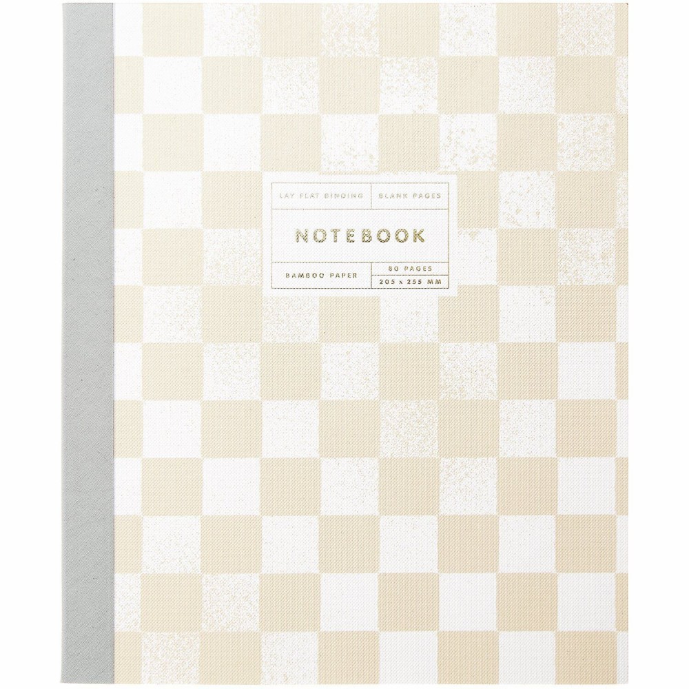 Plain notebook Checkerboard 20 x 25,5 cm - Paper Poetry - 80 sheets