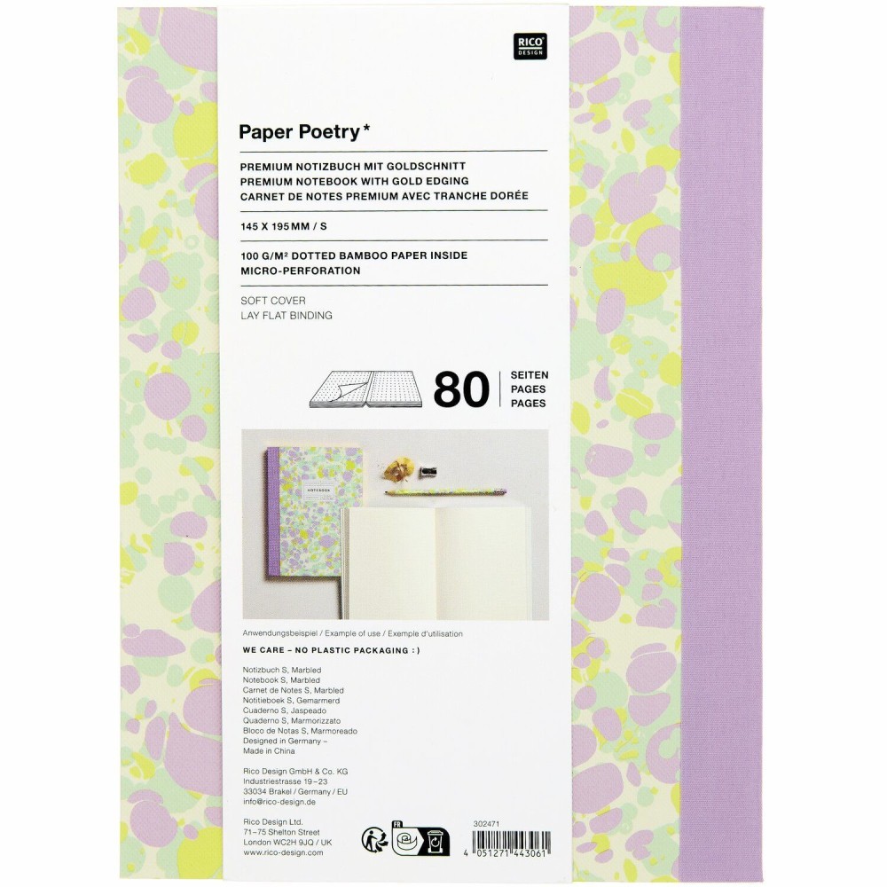 Notes w kropki Marbled 14,5 x 19,5 cm - Paper Poetry - 80 ark.