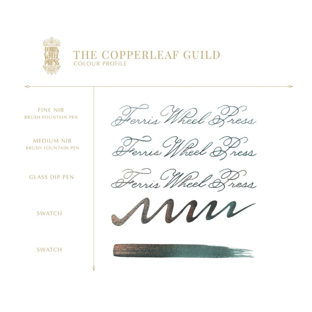 Calligraphy ink The Book of Knights Series - Ferris Wheel Press - The Copperleaf Guild 20 ml