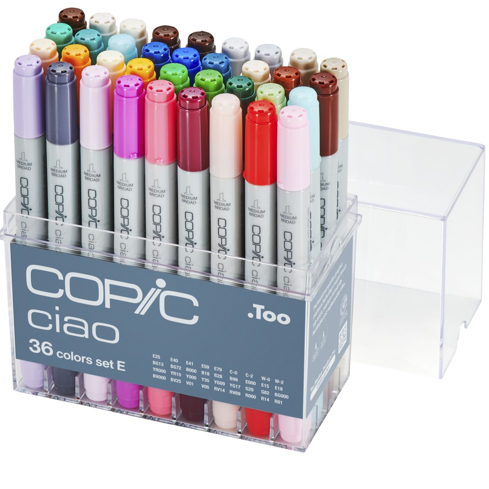 Zestaw markerów dwustronnych Copic Ciao Set E - 36 szt.