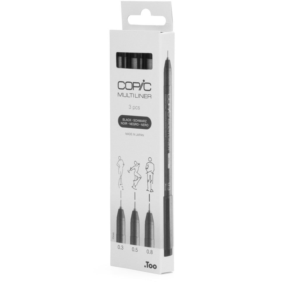 Set of Copic Multiliners Medium - Black 3 pcs