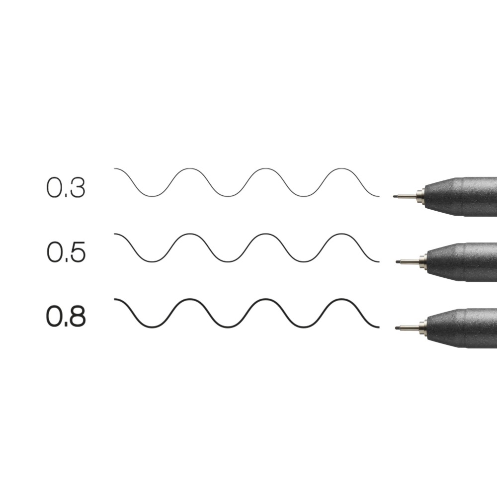 Set of Copic Multiliners Medium - Black 3 pcs