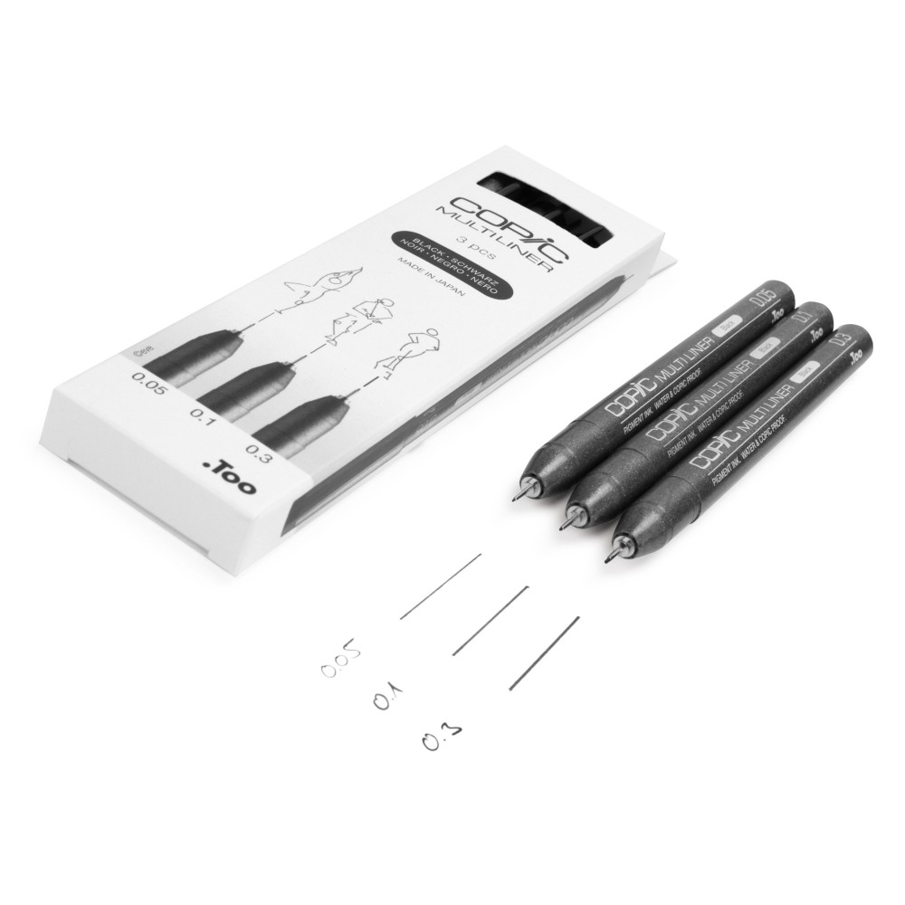Set of Copic Multiliners Medium - Fine 3 pcs