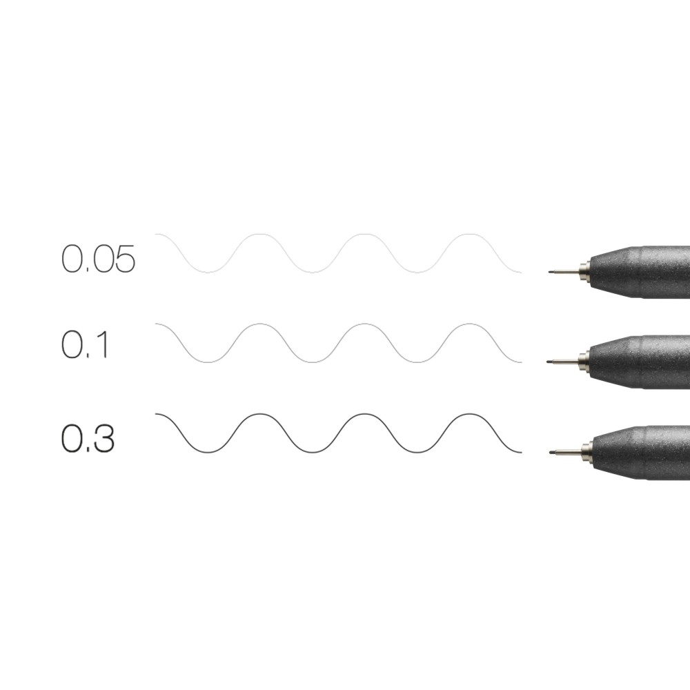 Zestaw cienkopisów Copic Multiliner Fine - Black 3 szt.
