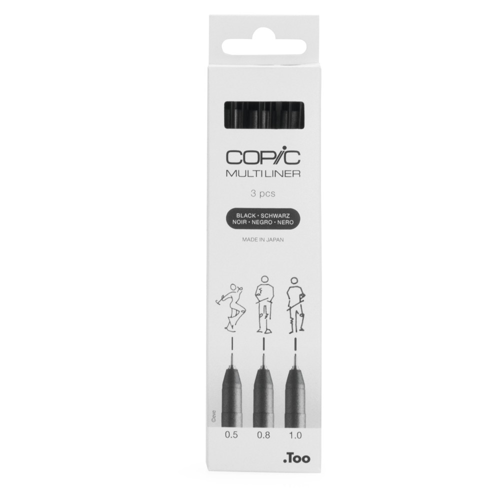 Zestaw cienkopisów Copic Multiliner Broad - Black 3 szt.