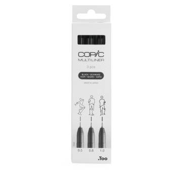 Set of Copic Multiliners Broad - Black 3 pcs
