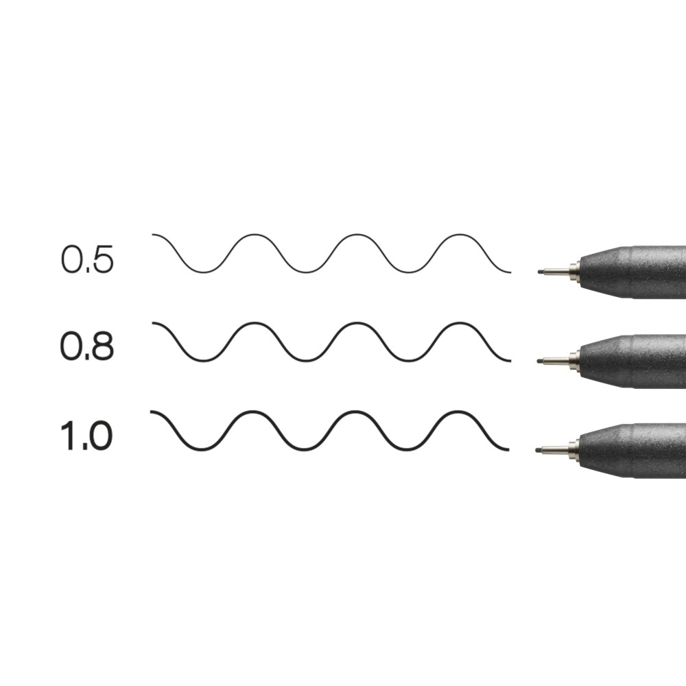 Zestaw cienkopisów Copic Multiliner Broad - Black 3 szt.