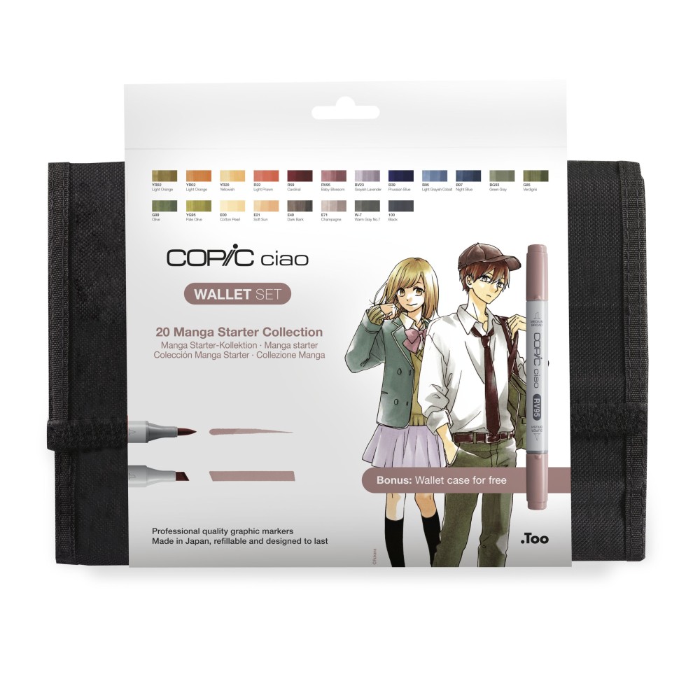 Zestaw markerów dwustronnych Copic Ciao Manga Starter - 20 szt.