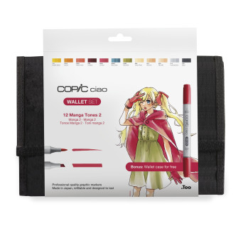 Zestaw markerów dwustronnych Copic Ciao Manga Tones 2 - 12 szt.