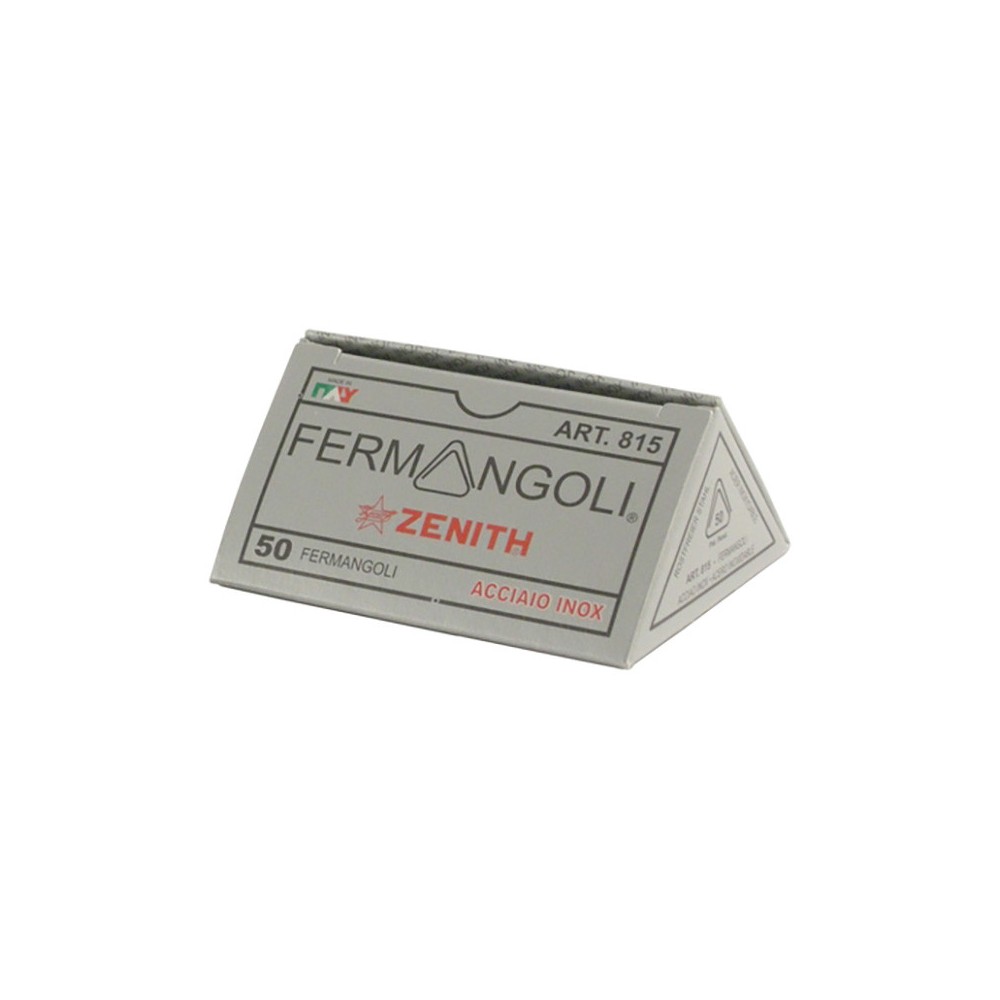 Spinacze narożne do papieru 815 - Zenith - Silver 50 szt.