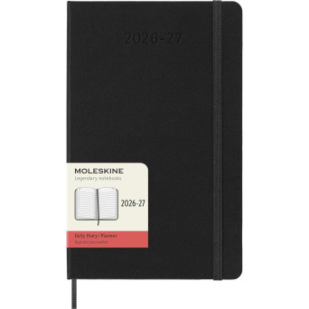 Daily planner 2026/2027 L - Moleskine - Black