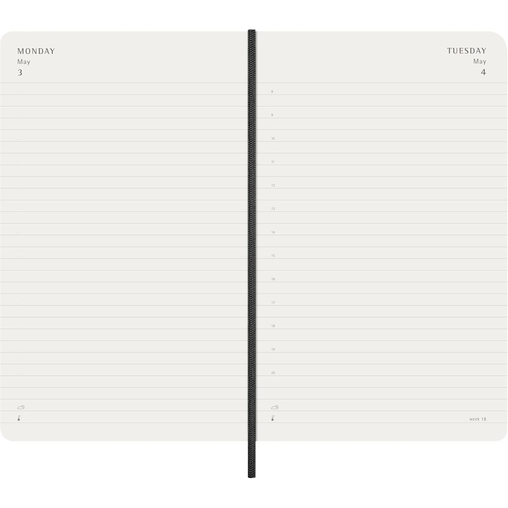 Kalendarz dzienny 2026/2027 L - Moleskine - Black