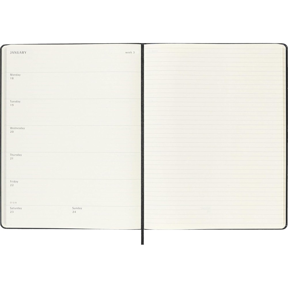 Weekly planner 2026/2027 XL - Moleskine - Black