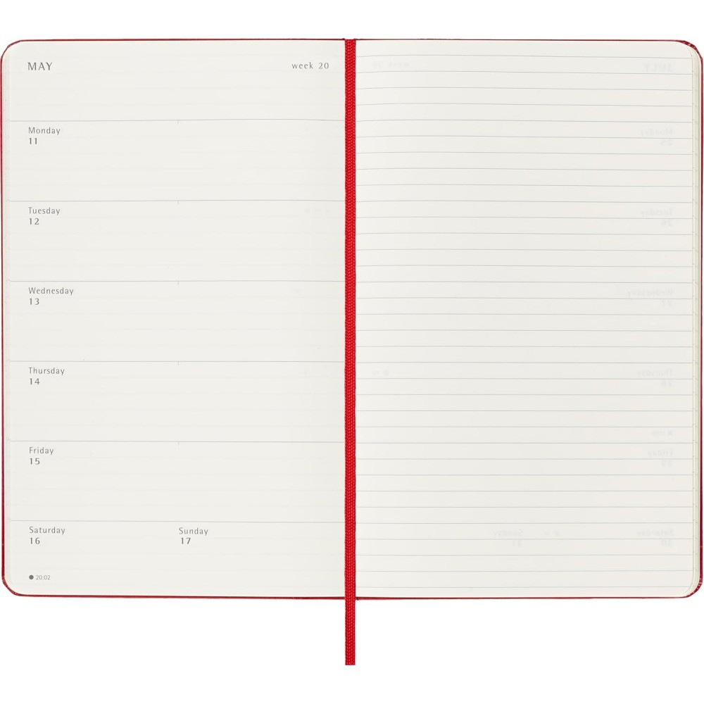 Weekly planner 2026/2027 L - Moleskine - Scarlet Red