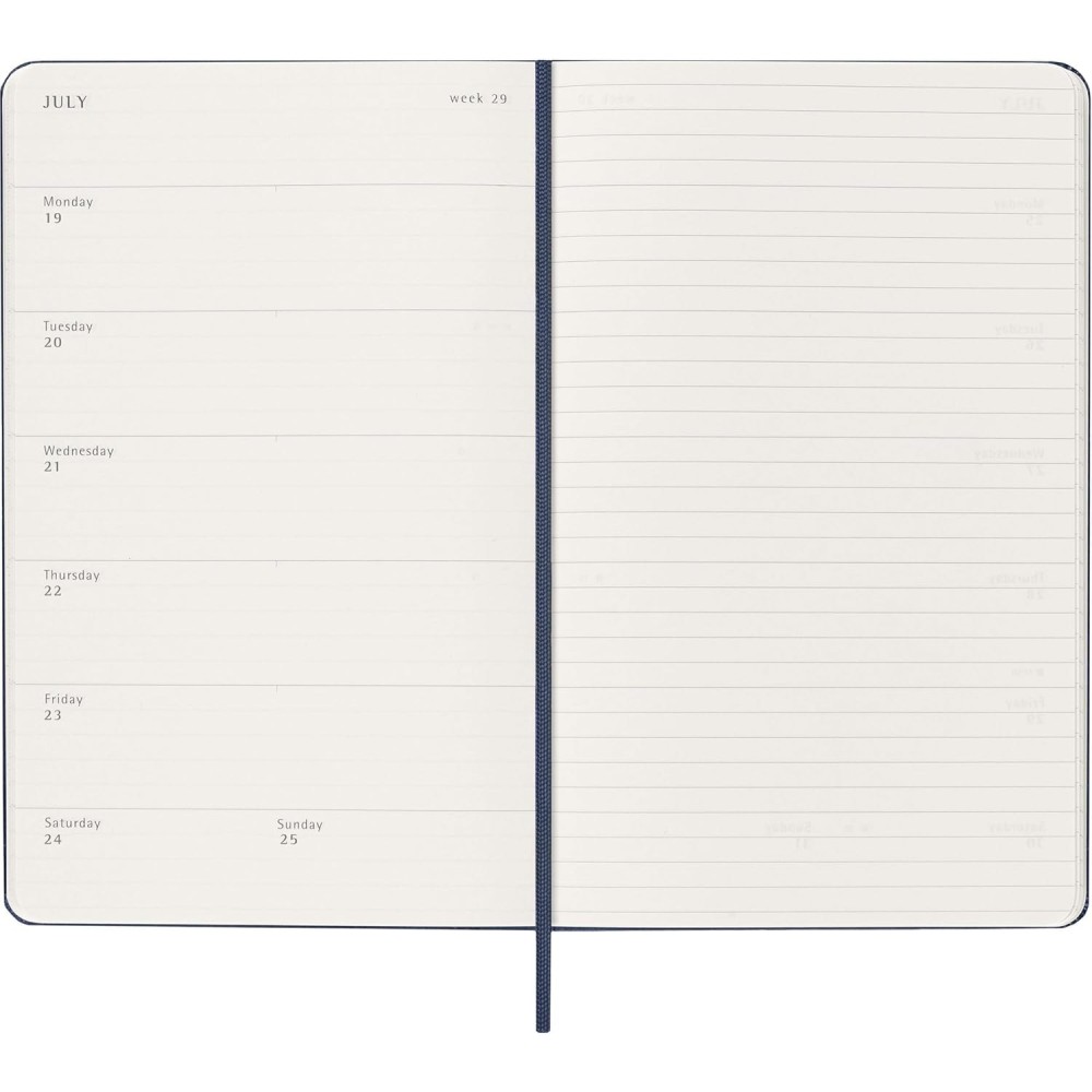 Weekly planner 2026/2027 L - Moleskine - Sapphire Blue