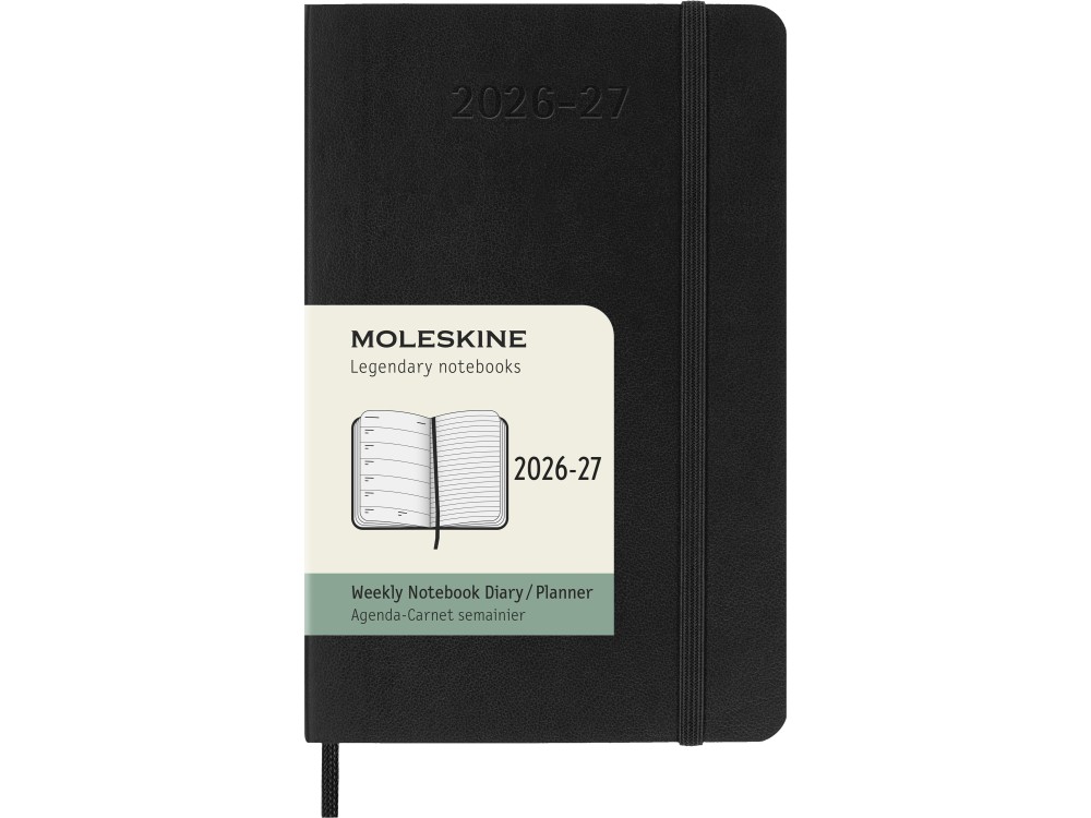 Kalendarz tygodniowy 2026/2027 P - Moleskine - Black