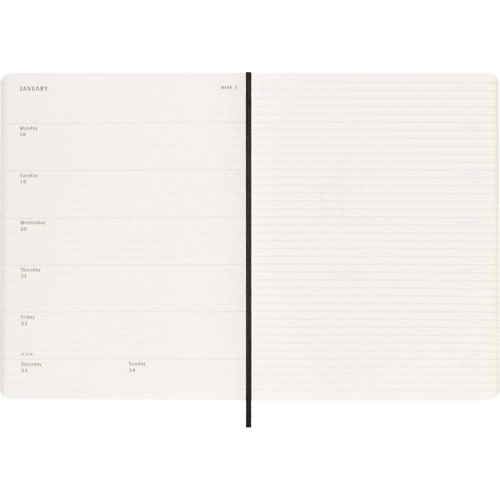 Weekly planner 2026/2027 XL - Moleskine - Black
