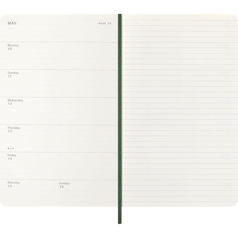 Weekly planner 2026/2027 L - Moleskine - Myrtle Green