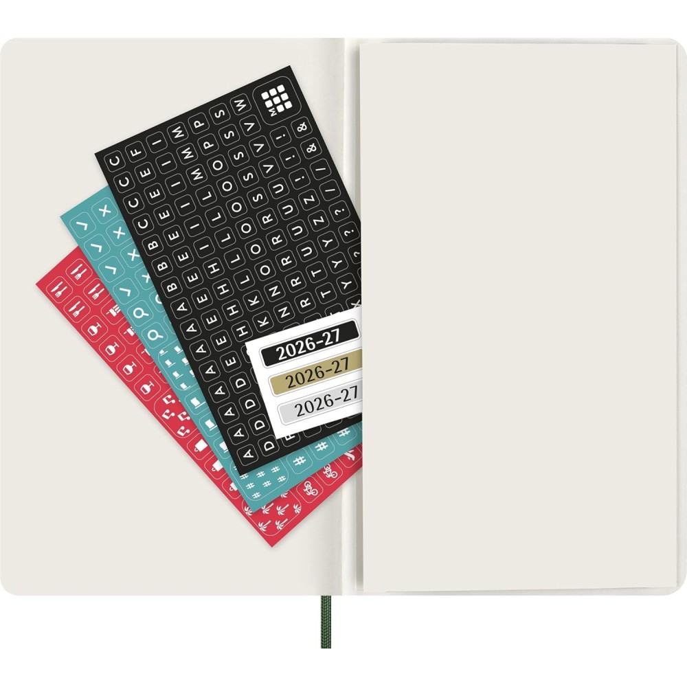 Kalendarz tygodniowy 2026/2027 L - Moleskine - Myrtle Green