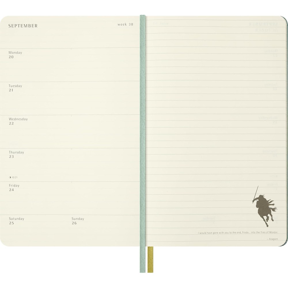Weekly planner Lord of The Rings 2026/2027 L - Moleskine - Legolas & Gimli