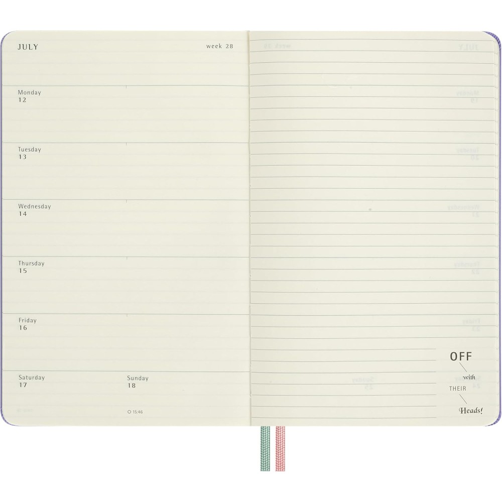 Weekly planner Alice's Adventures in Wonderland 2026/2027 L - Moleskine