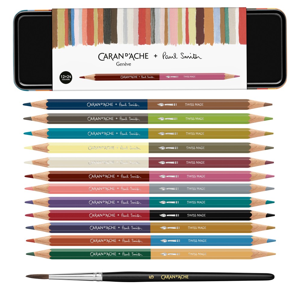 Set of Prismalo Bicolor Special Edition Paul Smith colored pencils - Caran d'Ache - 12 pcs
