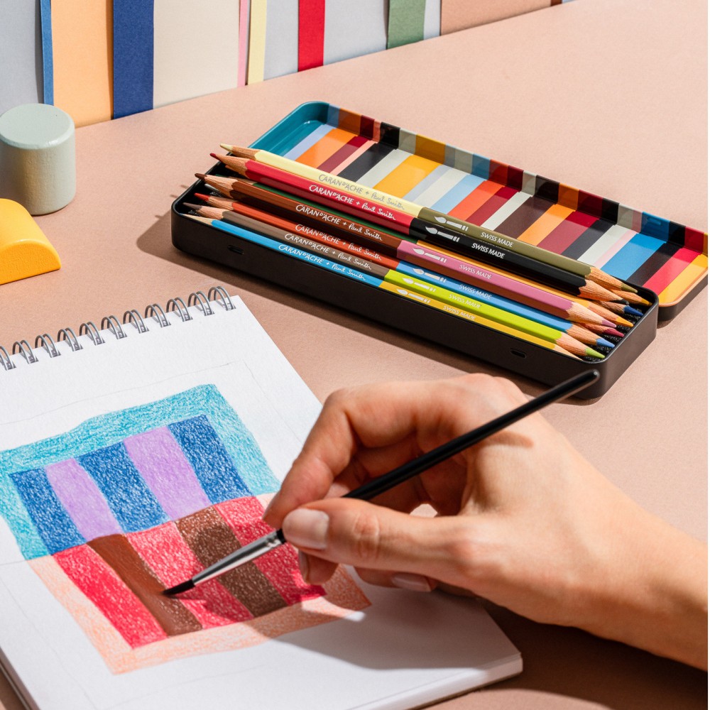 Set of Prismalo Bicolor Special Edition Paul Smith colored pencils - Caran d'Ache - 12 pcs