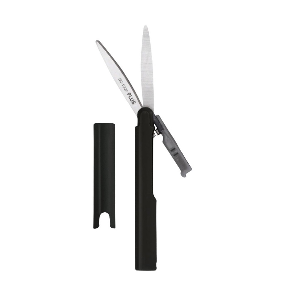 Nożyczki kieszonkowe SC-130PF - Plus - czarne 13,5 cm