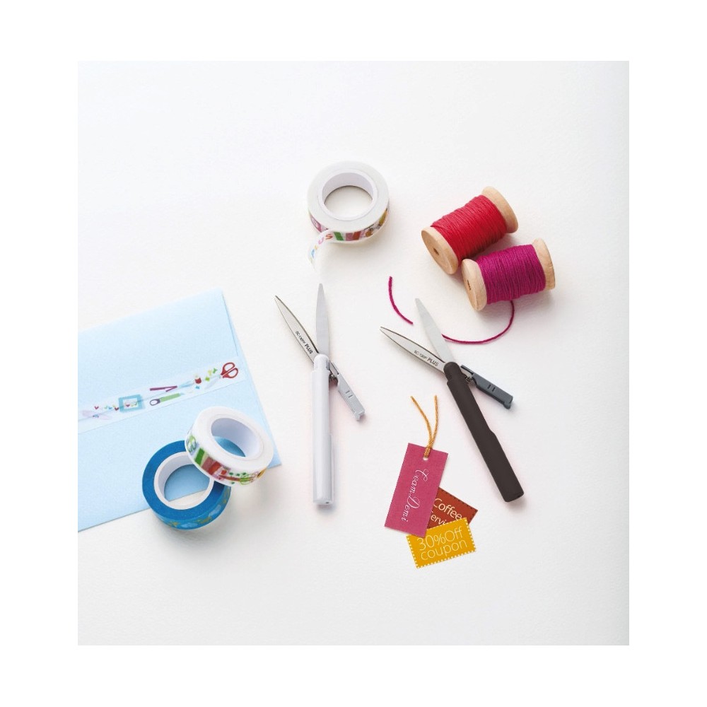 Pocket scissors SC-130PF - PLUS - Black 13,5 cm