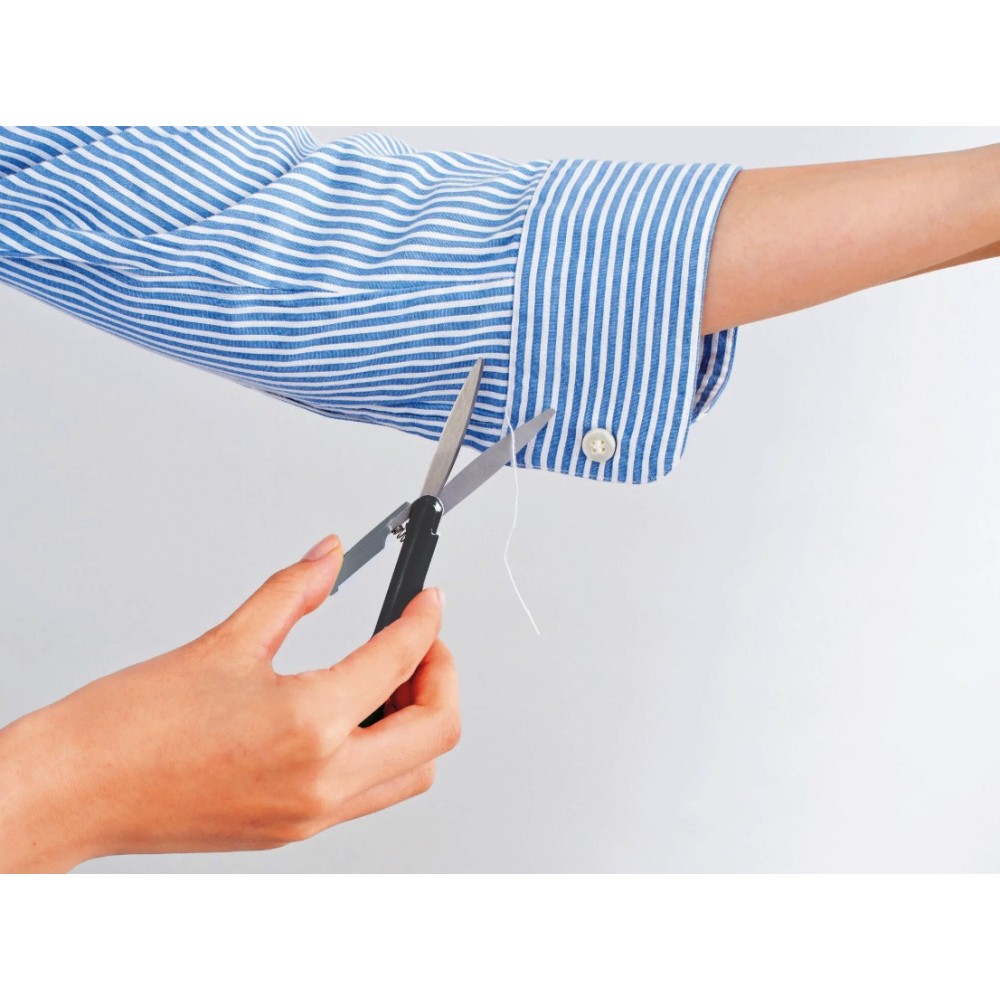 Pocket scissors SC-130PF - PLUS - Black 13,5 cm