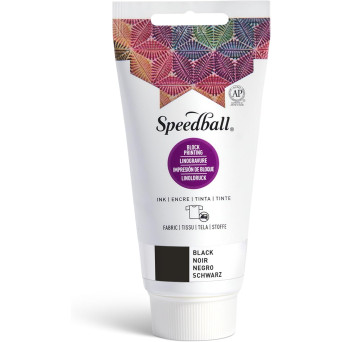 Fabric Block Printing Ink - Speedball - Black 75 ml