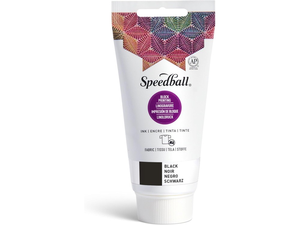 Farba do linorytu Block Printing Ink - Speedball - Black 75 ml