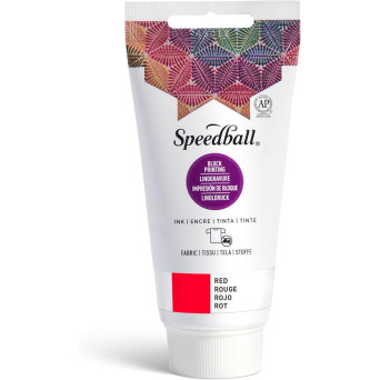 Fabric Block Printing Ink - Speedball - Red 75 ml