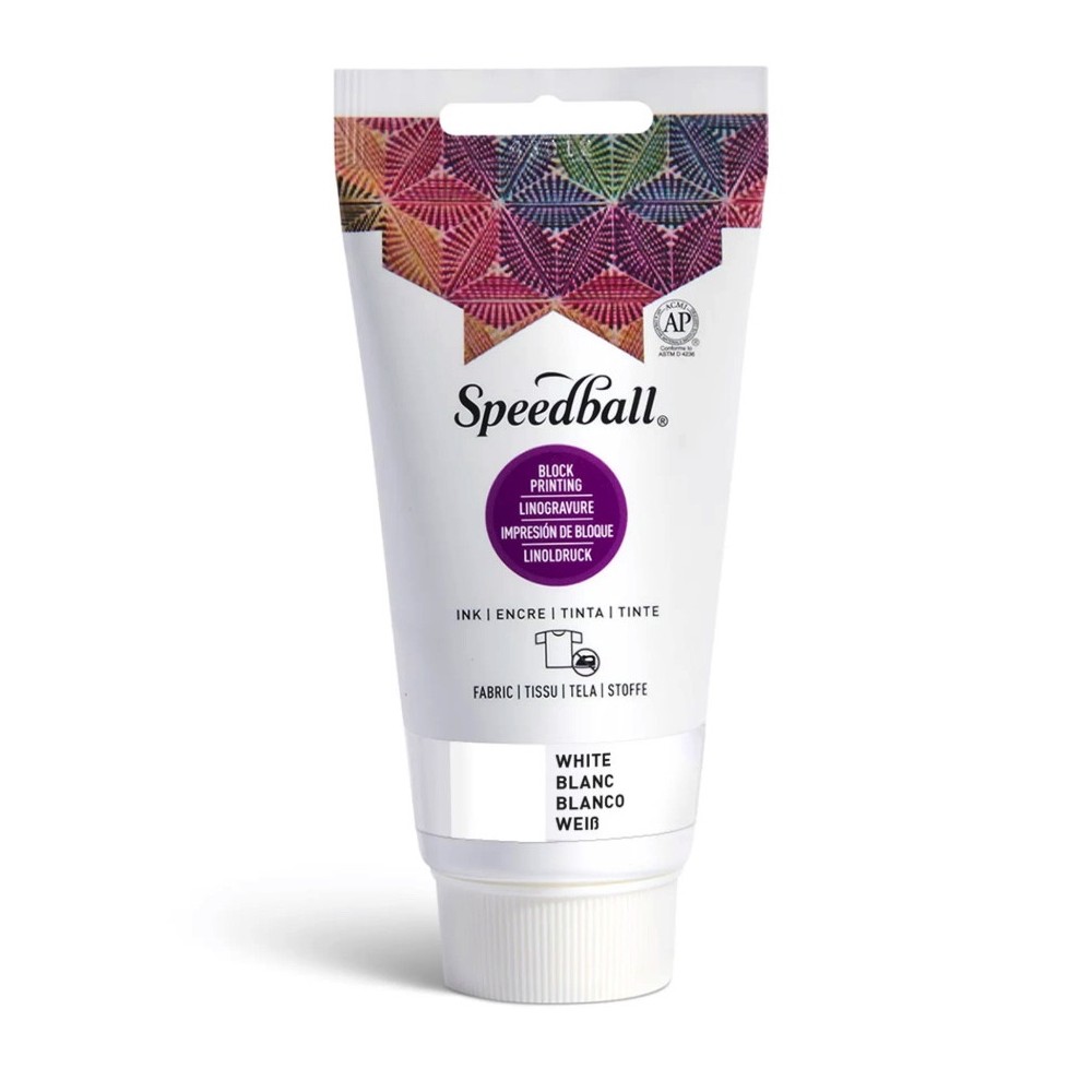 Farba do linorytu Block Printing Ink - Speedball - White 75 ml