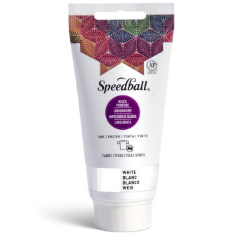 Fabric Block Printing Ink - Speedball - White 75 ml