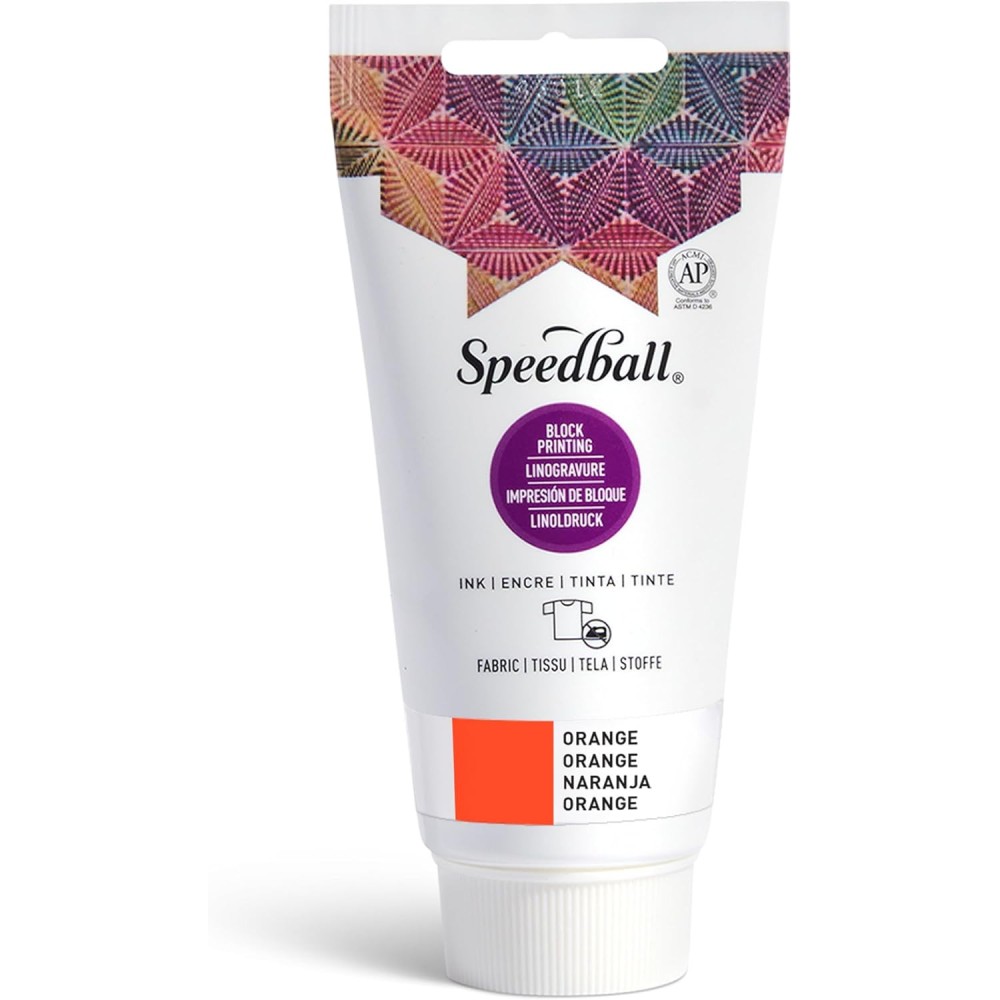 Farba do linorytu Block Printing Ink - Speedball - Orange 75 ml