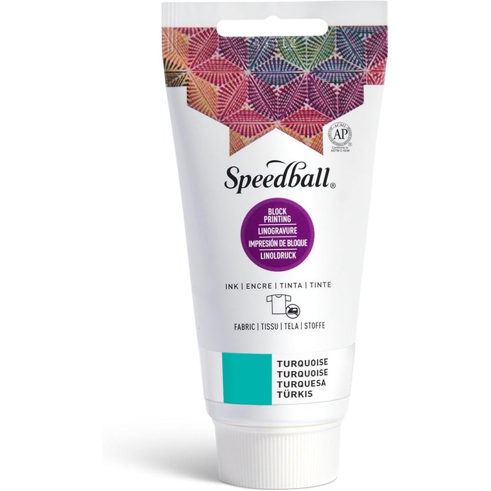 Fabric Block Printing Ink - Speedball - Turquoise 75 ml