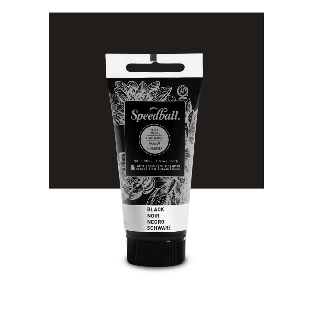 Farba do linorytu Water-Soluble Ink - Speedball - Black 75 ml