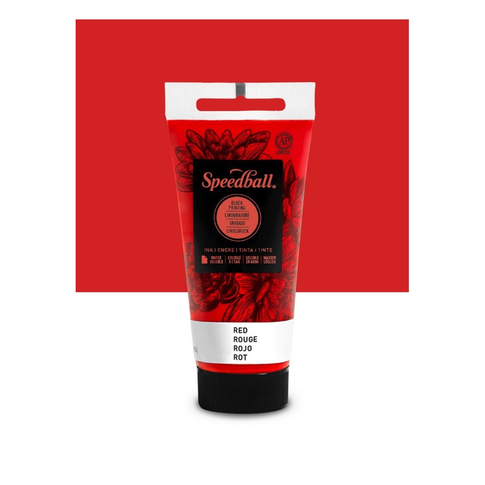 Water-Soluble Block Printing Ink - Speedball - Red 75 ml
