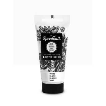 Water-Soluble Block Printing Ink - Speedball - White 75 ml