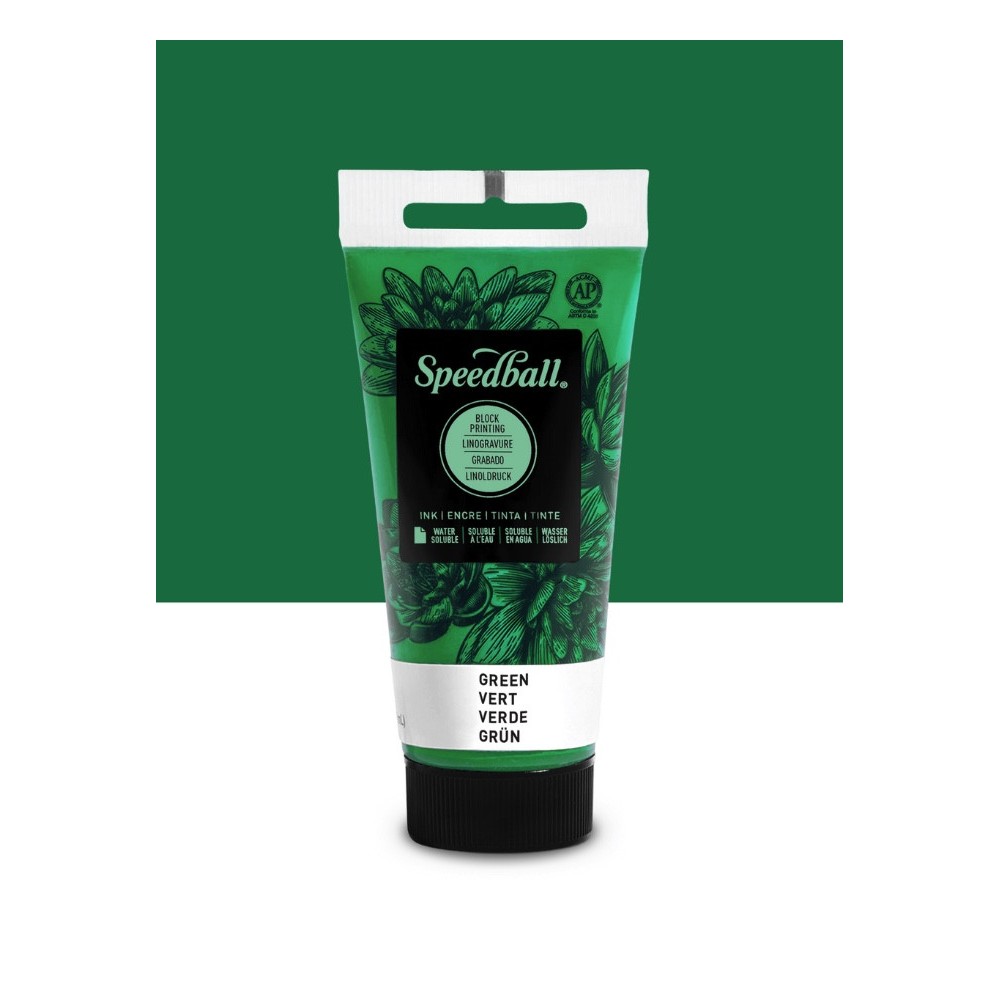 Farba do linorytu Water-Soluble Ink - Speedball - Green 75 ml