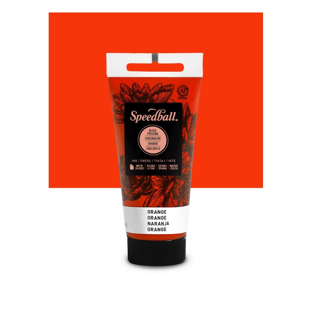 Water-Soluble Block Printing Ink - Speedball - Orange 75 ml