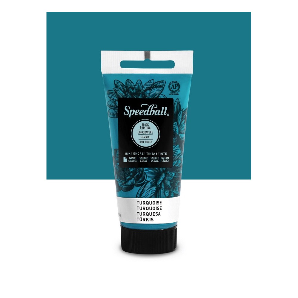 Water-Soluble Block Printing Ink - Speedball - Turquoise 75 ml