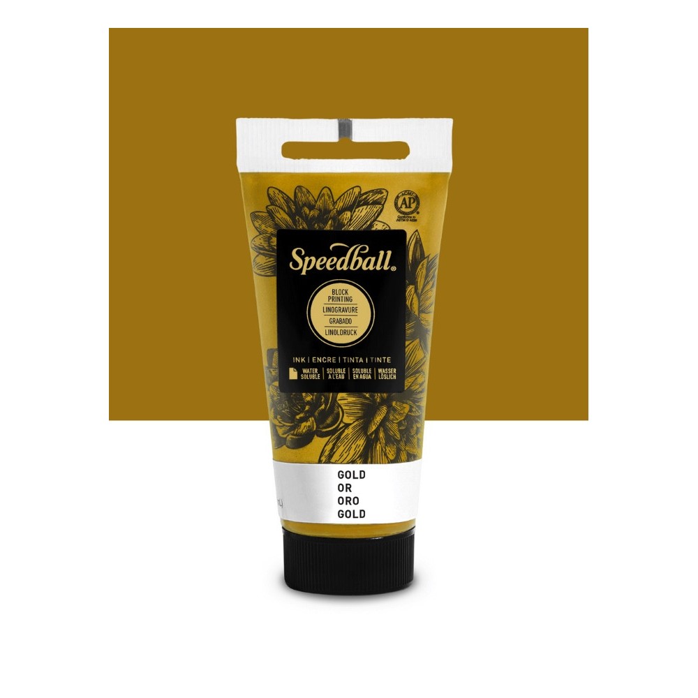 Water-Soluble Block Printing Ink - Speedball - Gold 75 ml