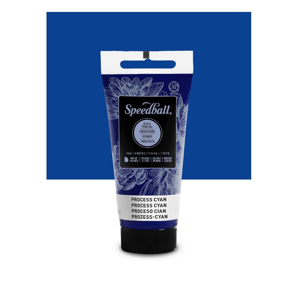 Farba do linorytu Water-Soluble Ink - Speedball - Process Cyan 75 ml