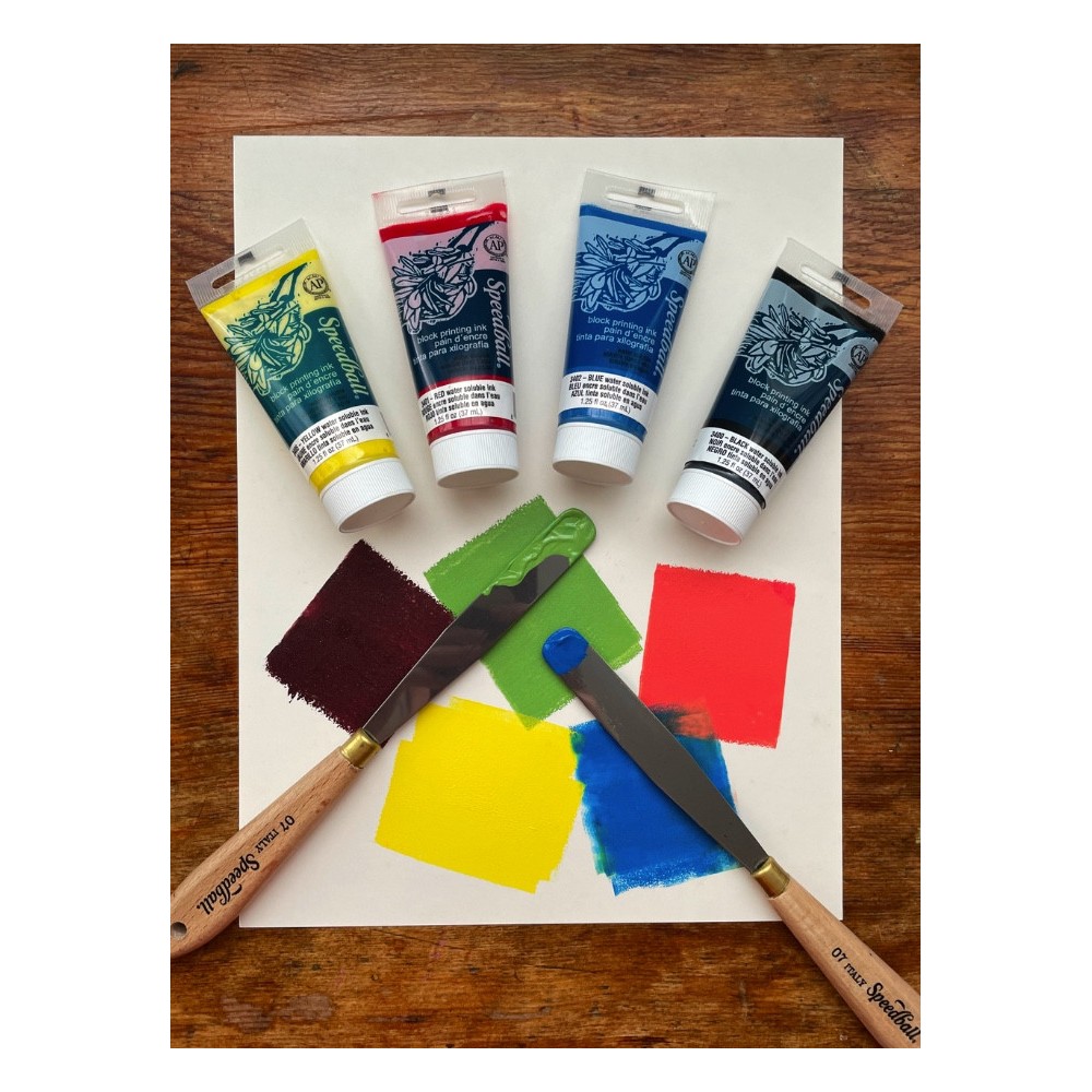 Set of Water-Soluble Block Printing Inks - Speedball - 4 x 37 ml