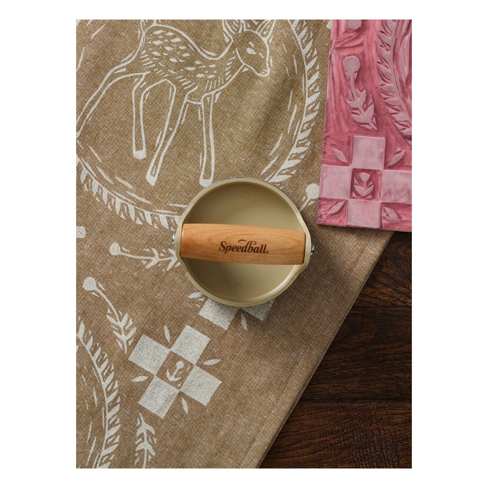 Docisk drukarski - Speedball - beżowy 10 cm