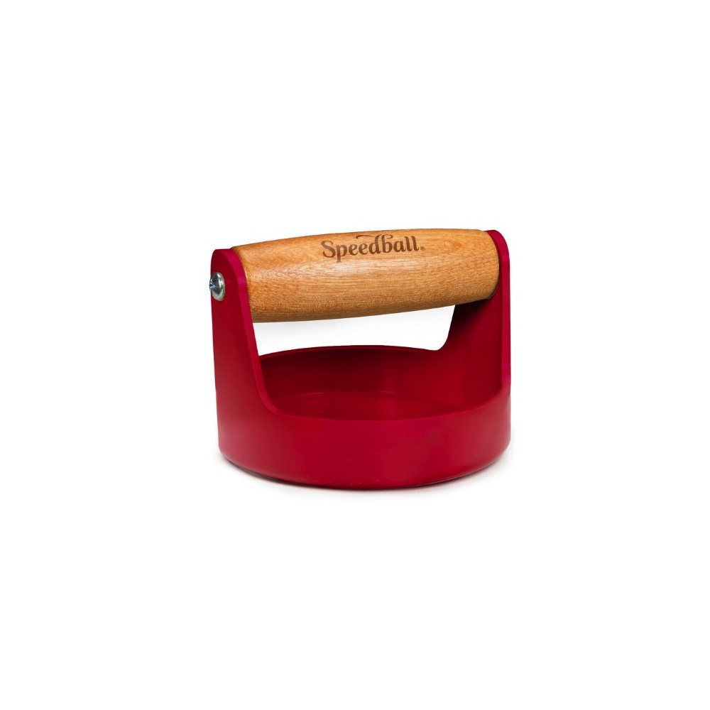 Docisk drukarski - Speedball - czerwony 10 cm