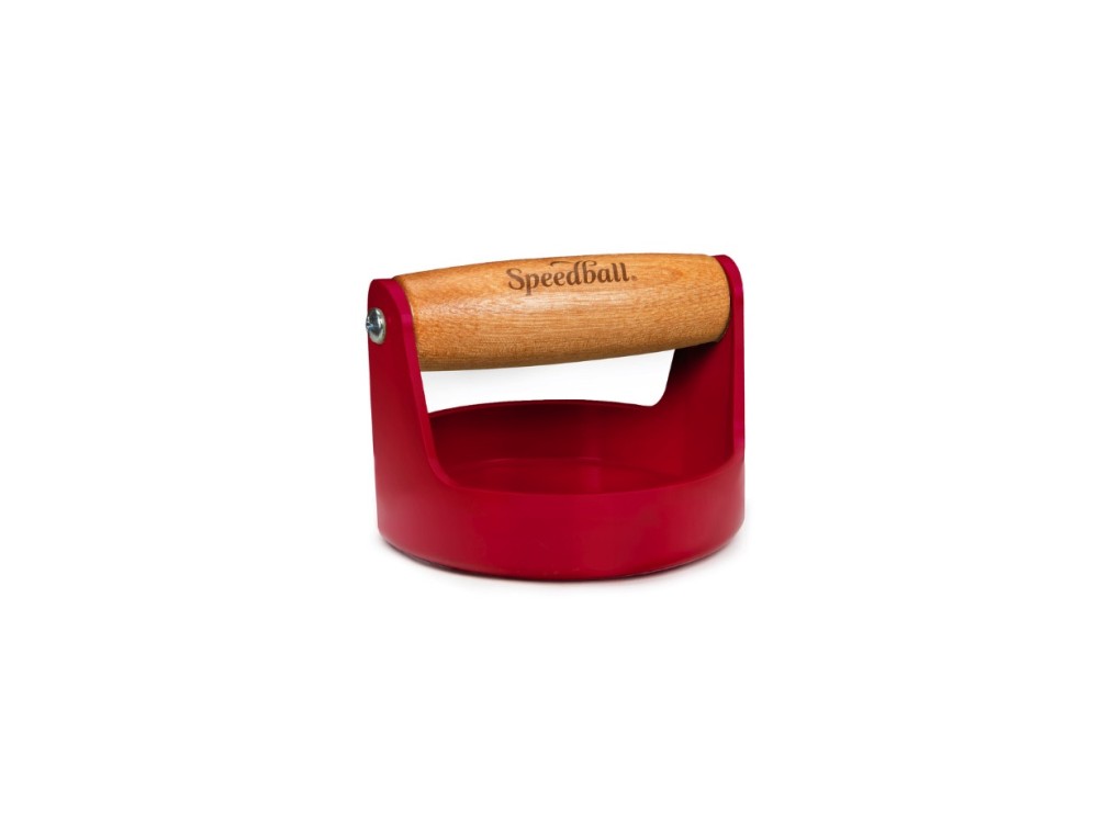 Docisk drukarski - Speedball - czerwony 10 cm